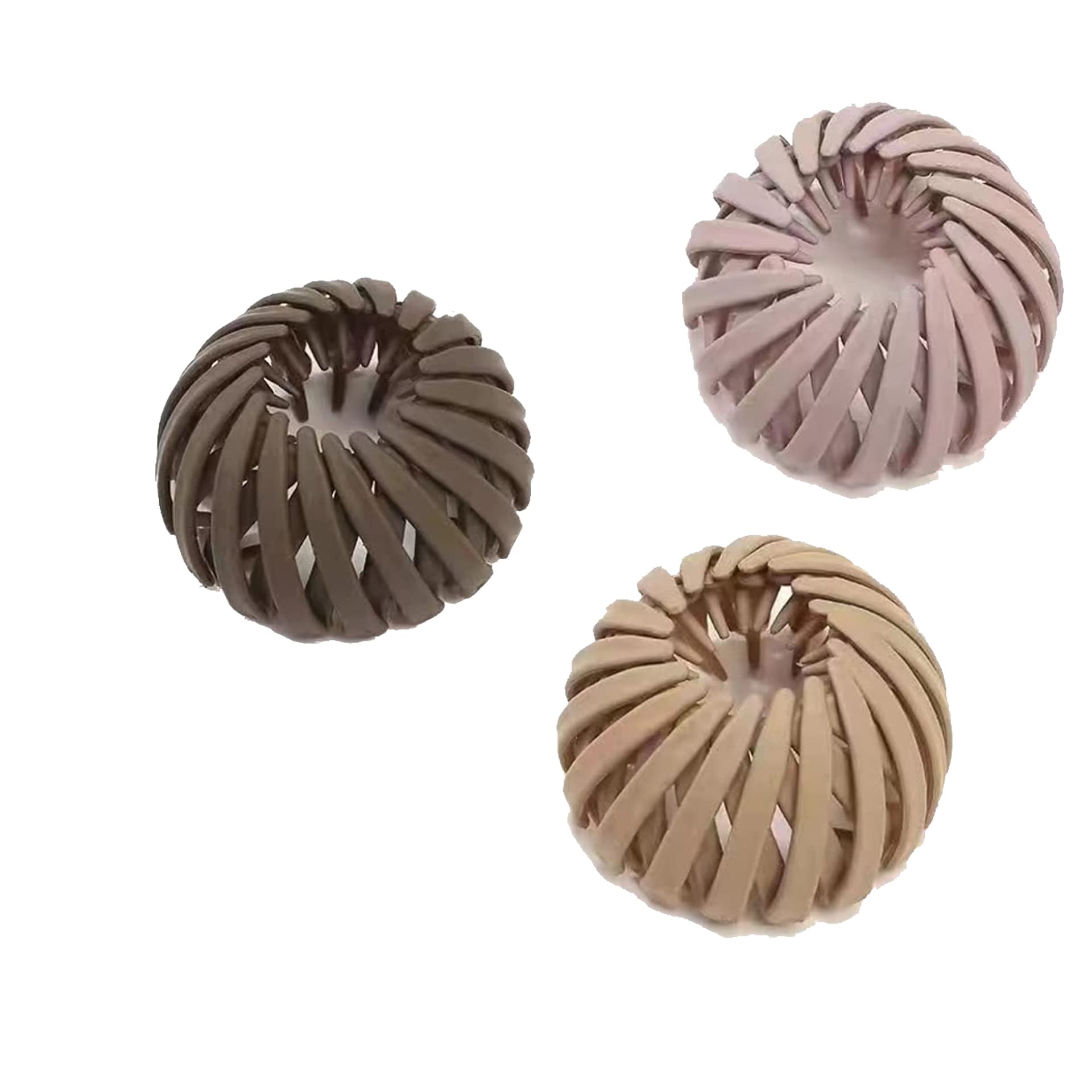 STYLEDOSE 3-Pack Multicolor Bird Nest Hair Clips for Women & Girls | Expandable Bun Holder, Ponytail Clip, Hairpin for Updos, Braids & Messy Buns | Perfect for School, Work, Parties & Everyday Hairstyles