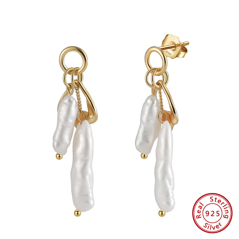 Elegant S925 Sterling Silver Pearl Earrings for Women - Perfect for Weddings, Parties & Daily Wear