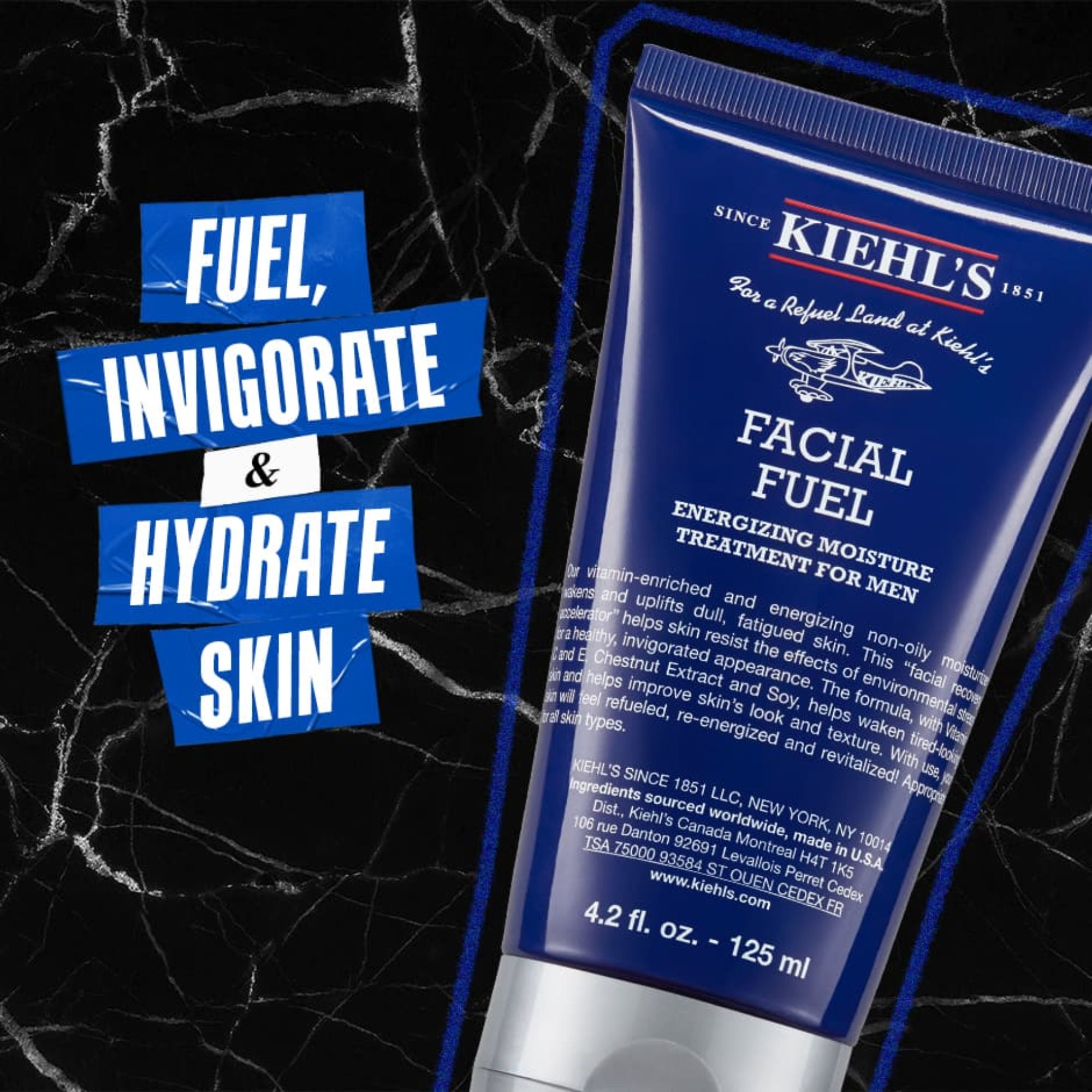 Facial Fuel Energizing Moisture Treatment for Men - Hydrating Face Cream for Dry Skin - Post-Shave & Daily Skincare Routine