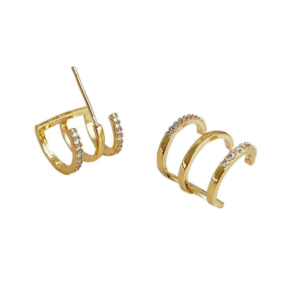 Homa 18k Gold Plated 925 Sterling Silver Twisted Hoop Earrings for Women - Chunky Croissant Hoop Earrings, Lightweight Fashion Jewelry for Christmas, Birthday Gifts, Party, Wedding & Everyday Wear