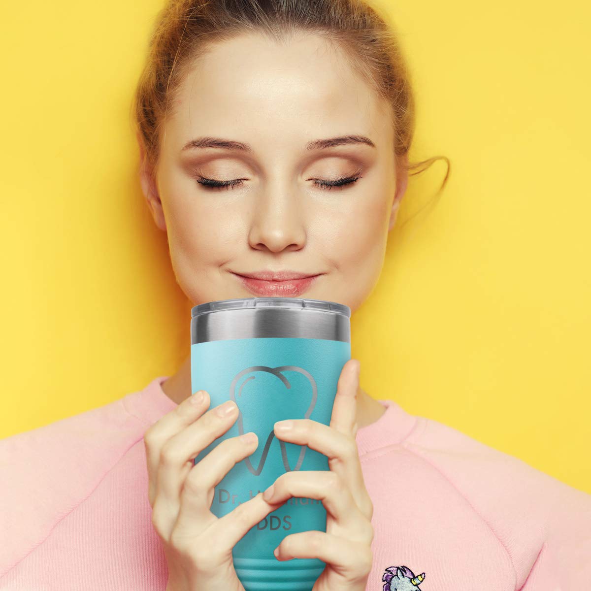 Personalized Coffee Tumbler for Dentists - Custom Insulated Travel Mug for Orthodontists, Pediatric Dentists & Dental Hygienists - Great Gift for Dental Students & Assistants (Teal) - Perfect for Office Use, Clinical Shifts & Coffee Breaks