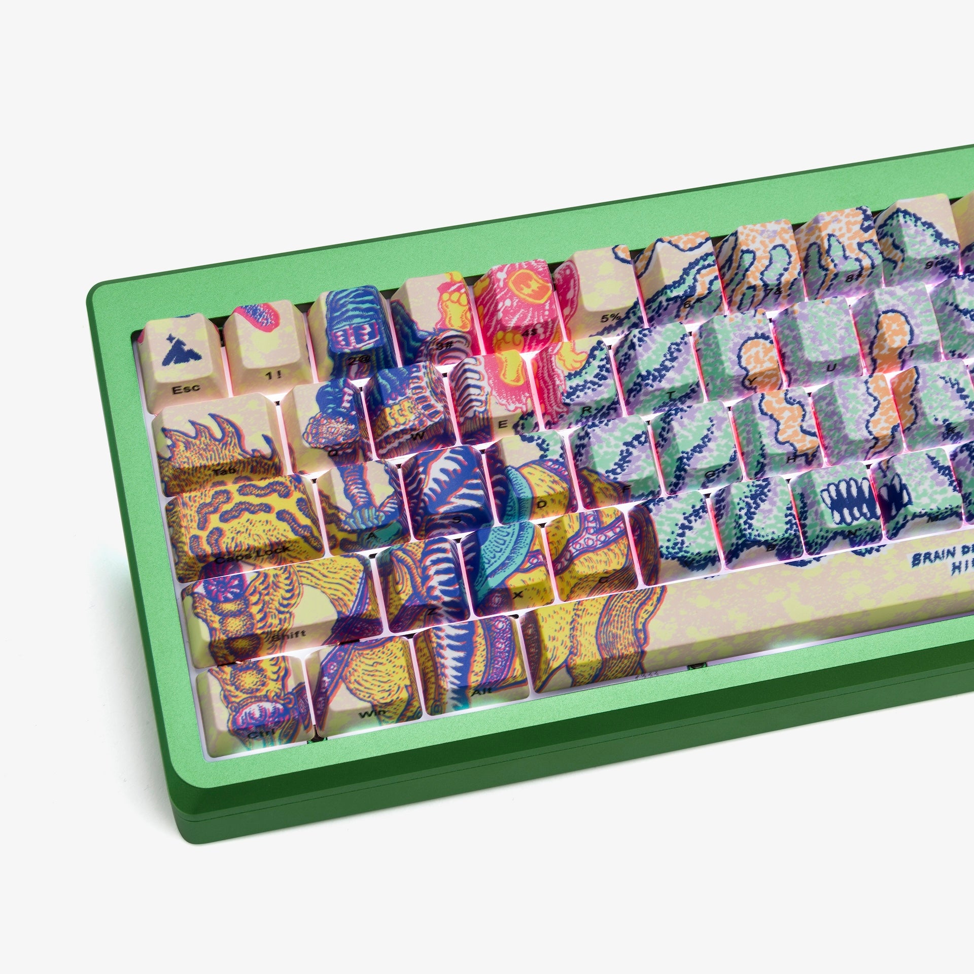 Brain Dead x HG Summit 65 Keyboard - Mechanical Gaming Keyboard with RGB Backlit, Wired USB for PC/Mac - Perfect for Esports, Programming & Office Work