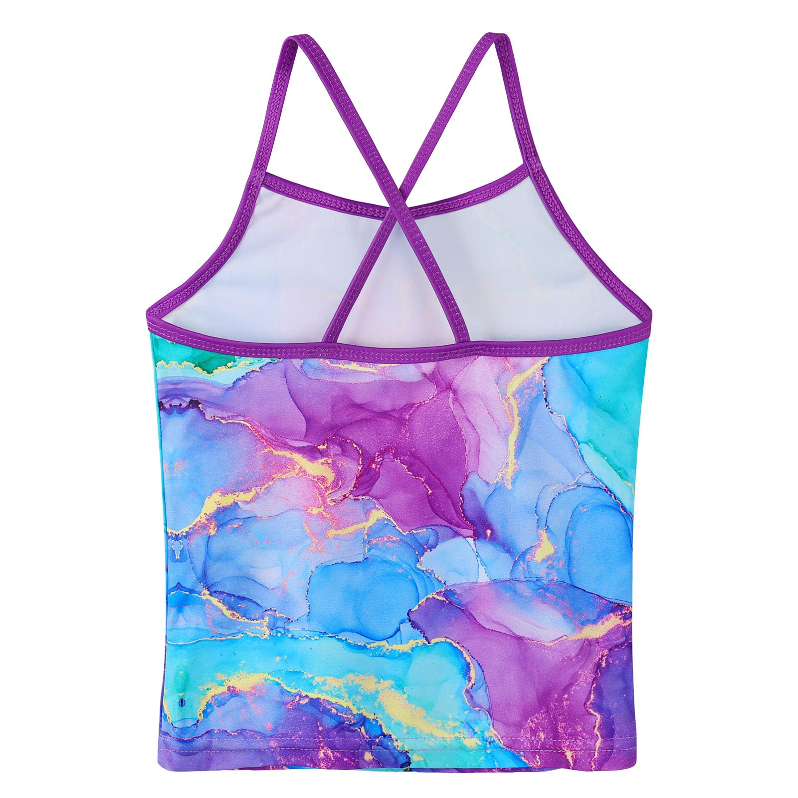 TFJH Girls' 2-Piece Tankini Swimsuits with Rashguard - Cute Bikini Bathing Suits for Kids 3-12 Years - Perfect for Beach, Pool & Summer Water Activities