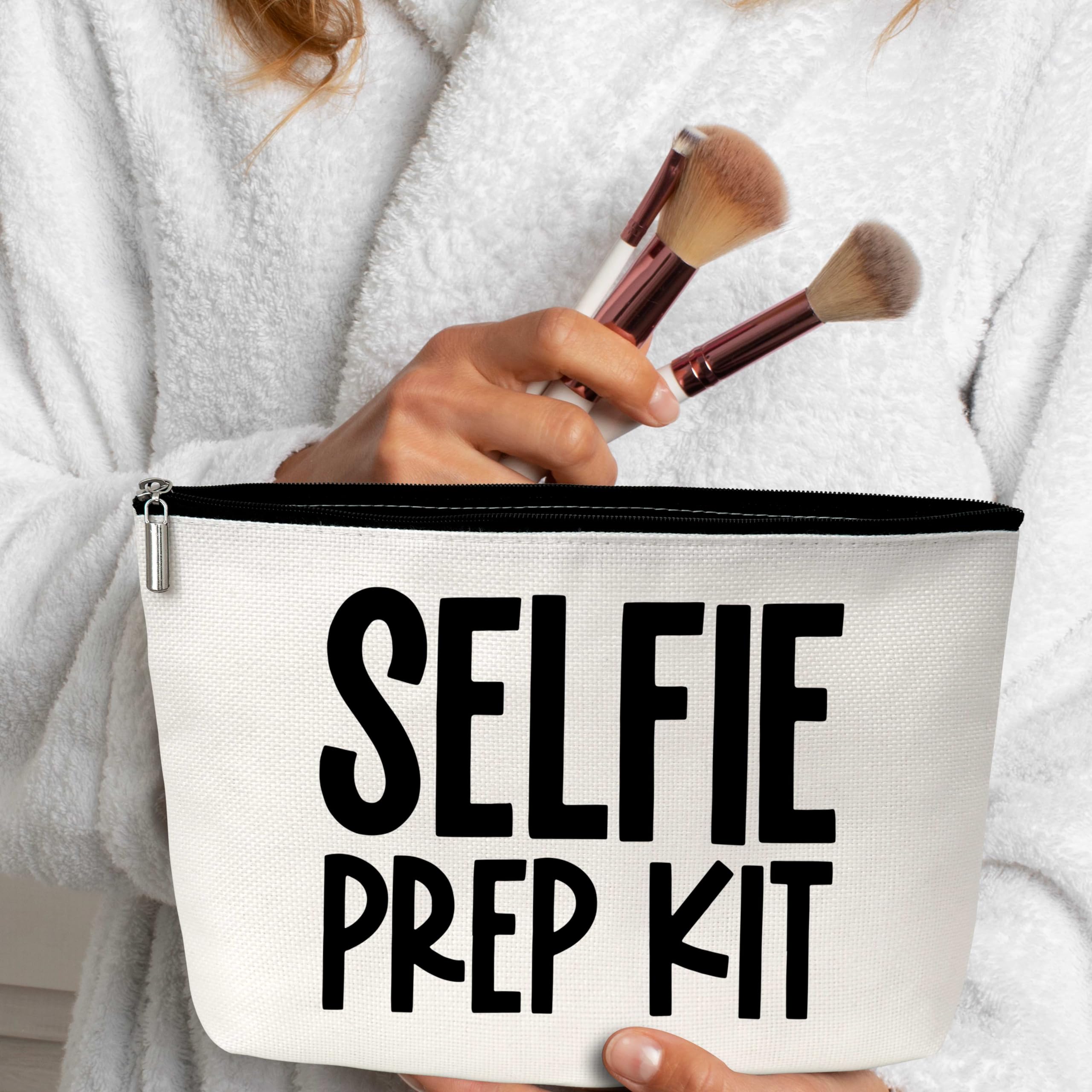 GREOXG Travel Makeup Bag - Waterproof Cosmetic Organizer with Zipper, Selfie Prep Kit for Women | Perfect Gift for Birthday, Graduation, Mom, Daughter, Sister | Great for Travel, Gym, Beach & Daily Use