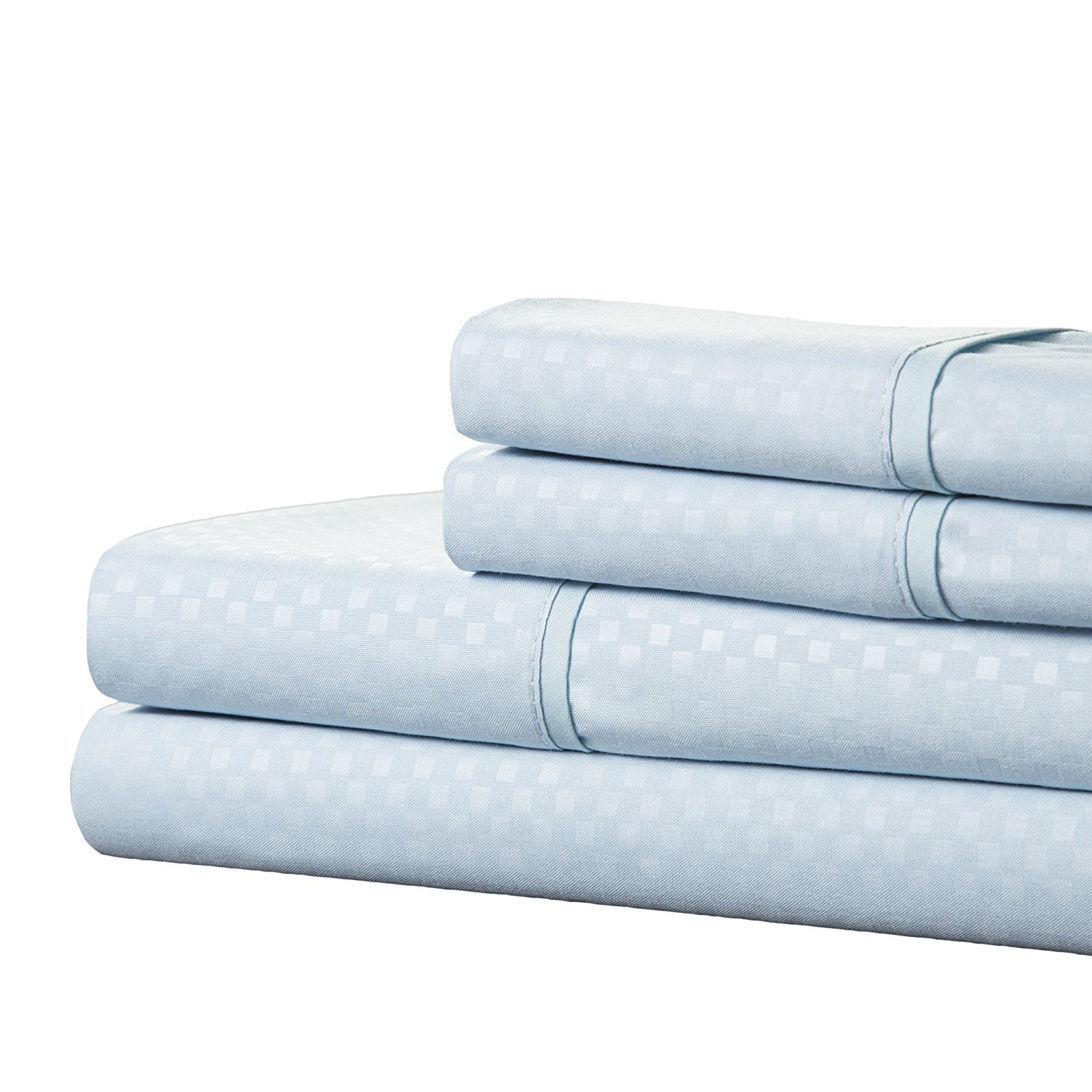 Premium Bedford Home Embossed Luxury Sheet Set - King Size, Soft Breathable Bedding in Elegant Blue - Perfect for Master Bedrooms & Guest Rooms