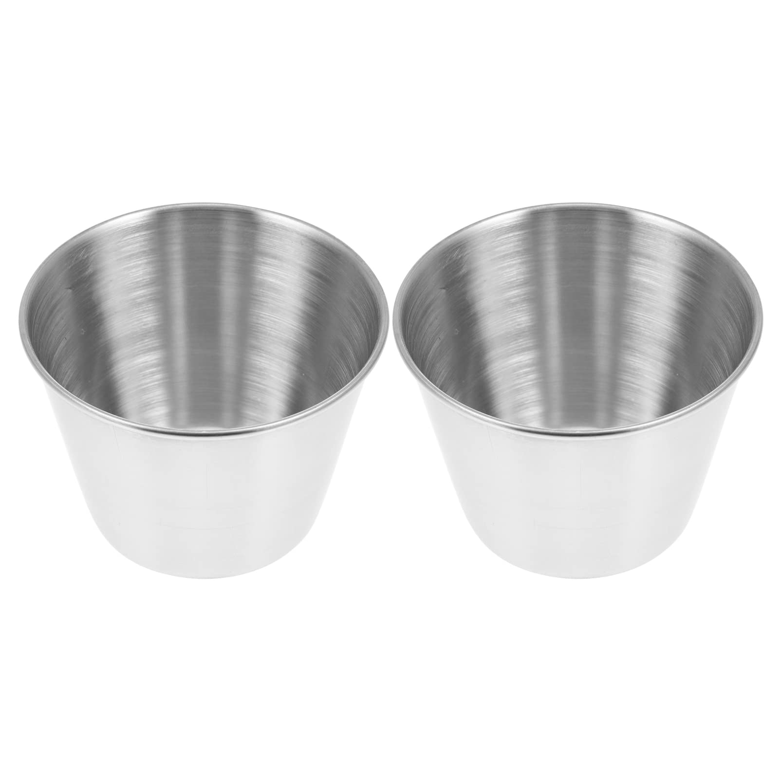 2-Pack Stainless Steel Sauce Cups - Small Dipping Bowls for Ketchup, Condiments, Salad Dressing, Snacks & Vegetables | Perfect for Parties, BBQs, Picnics & Kitchen Use
