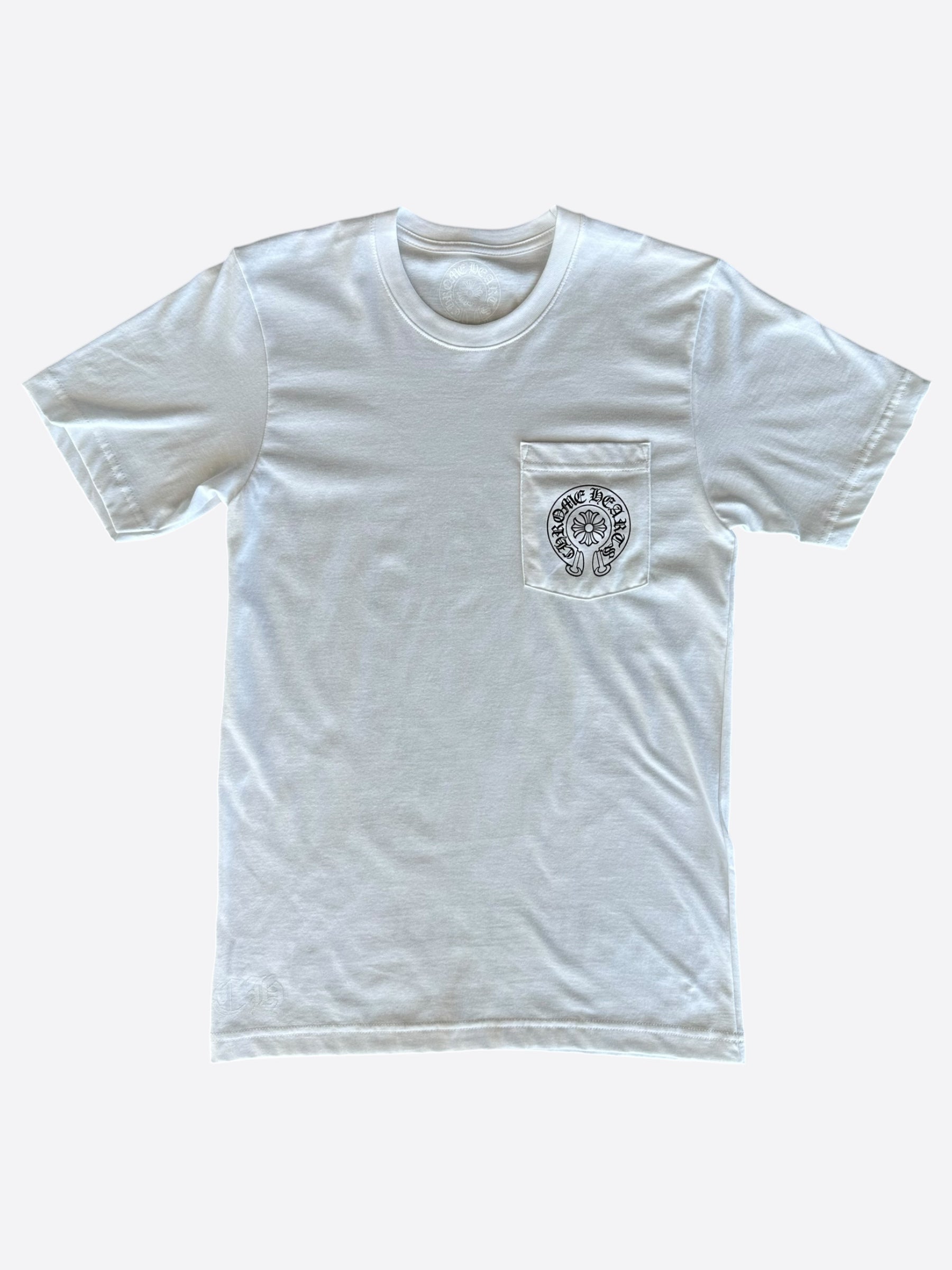 Chrome Hearts White & Black Miami Horseshoe Logo T-Shirt for Men | Vintage Graphic Tee | Streetwear Fashion | Perfect for Casual Wear & Urban Outfits