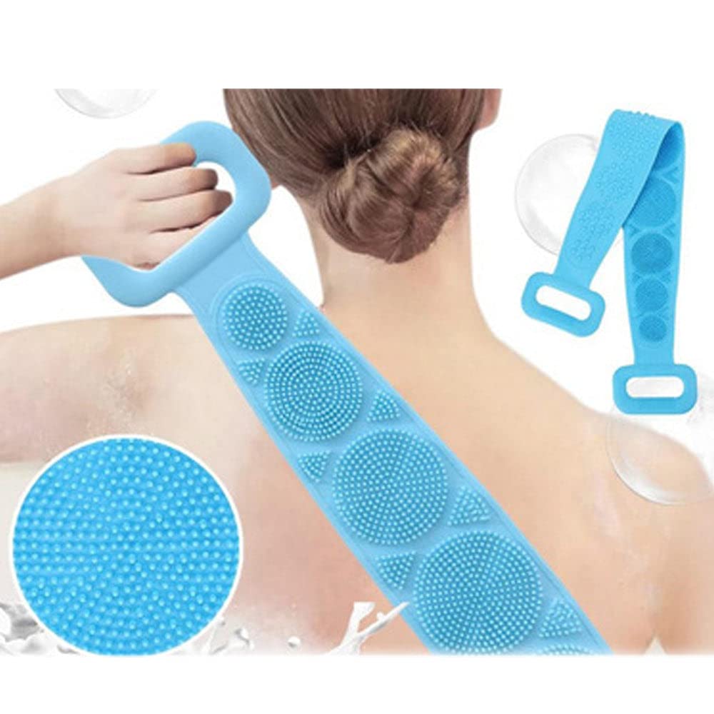 Silicone Body Scrubber - Dual-Sided Exfoliating Brush for Deep Skin Cleaning & Massage - Shower & Bath Use
