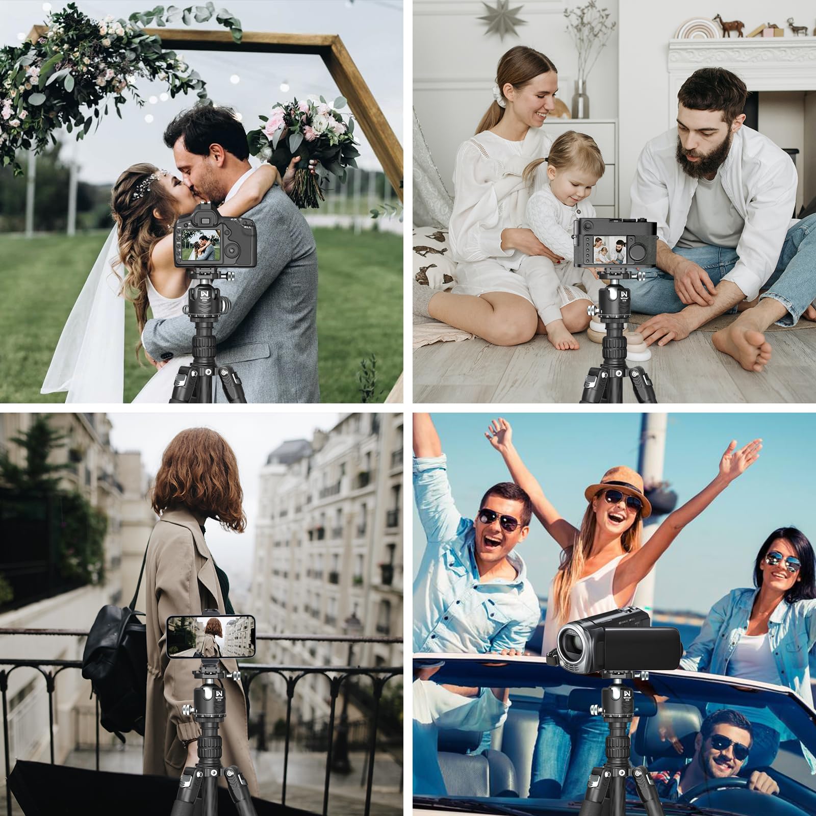 WEYLLAN DH44 44mm Low Profile Ball Head - 360° Metal Panoramic Tripod Head with 2 Quick Release Plates, Arca Compatible for DSLR Camera, Max Load 55lbs/25kg - Perfect for Landscape, Portrait & Travel Photography