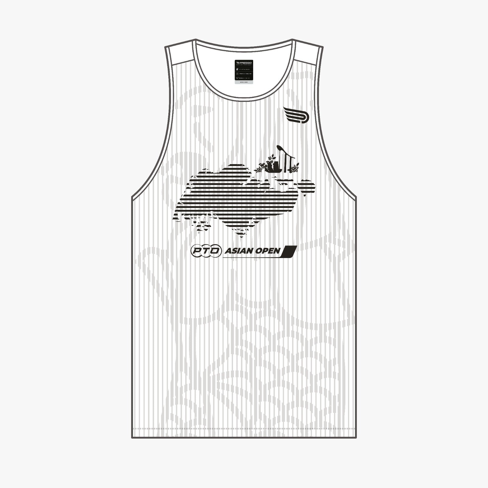 Pressio Women's Performance Singlet - Breathable & Moisture-Wicking Workout Top for Running, Yoga & Gym | White Athletic Shirt for Active Women