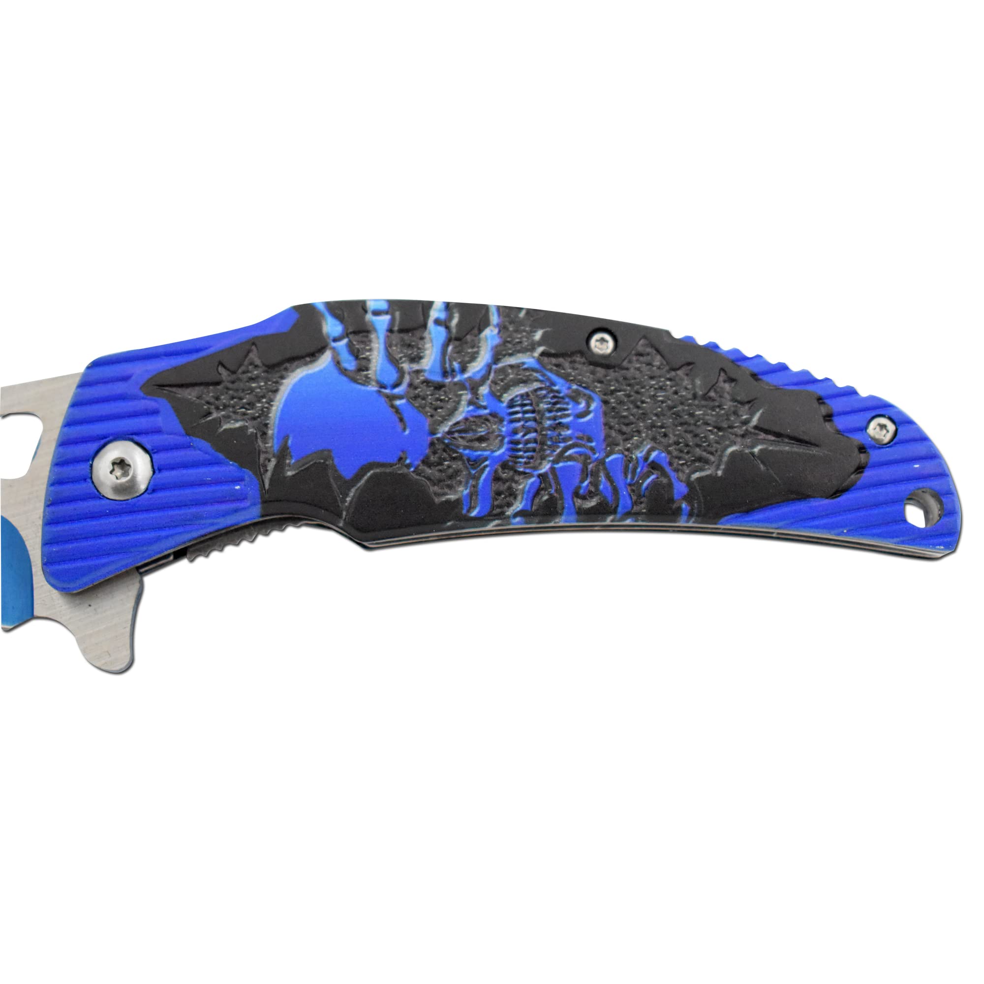 Tactical Folding Knife with Snake Eye Assist Opening - Premium Pocket Knife Collection (1BL) for Outdoor, Camping, and Survival Use
