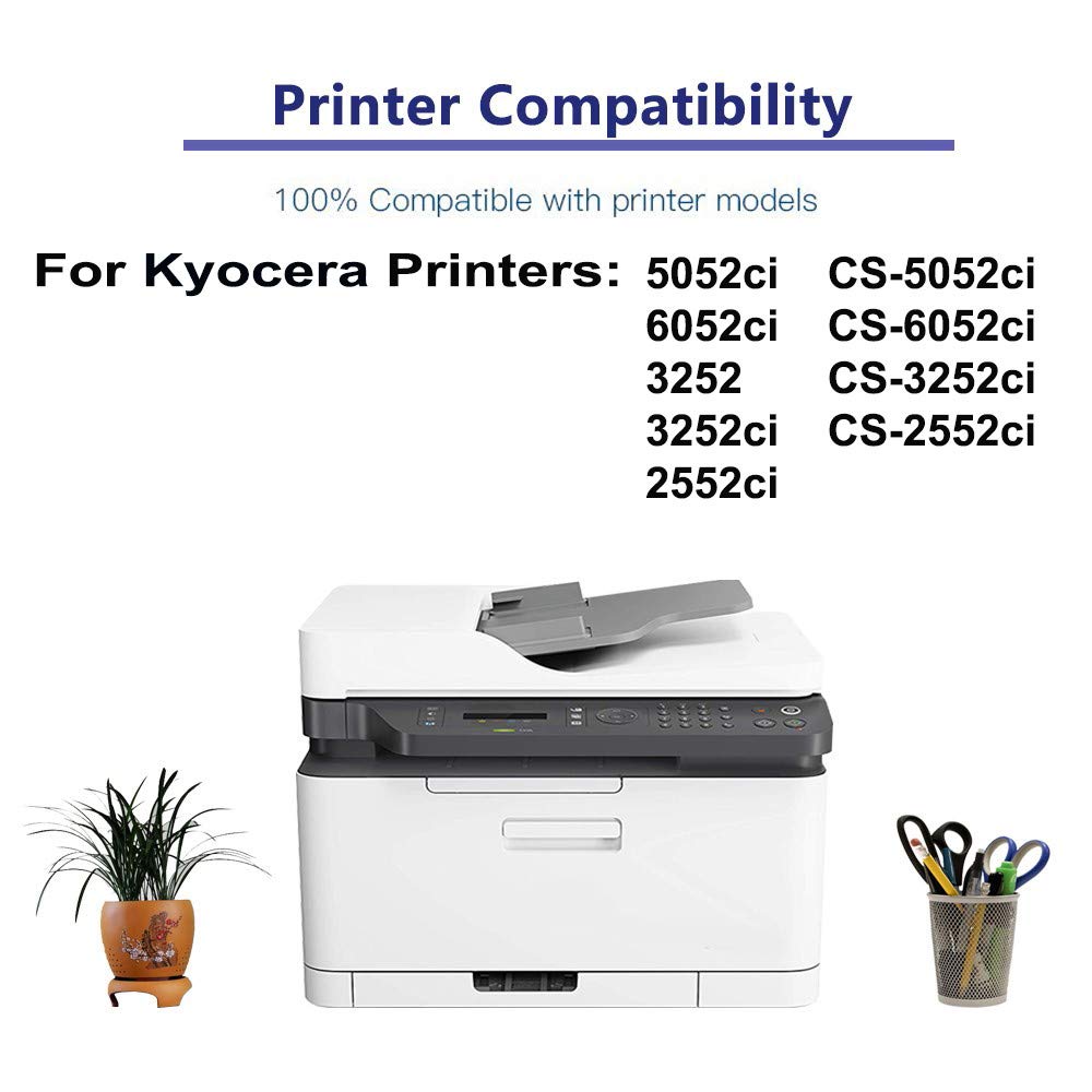 3-Pack (Cyan+Yellow+Magenta) High Yield TK8337 Compatible Toner Cartridge for Kyocera CS-5052ci/CS-6052ci/CS-3252ci/CS-2552ci Laser Printers - Ideal for Office & Home Printing Needs