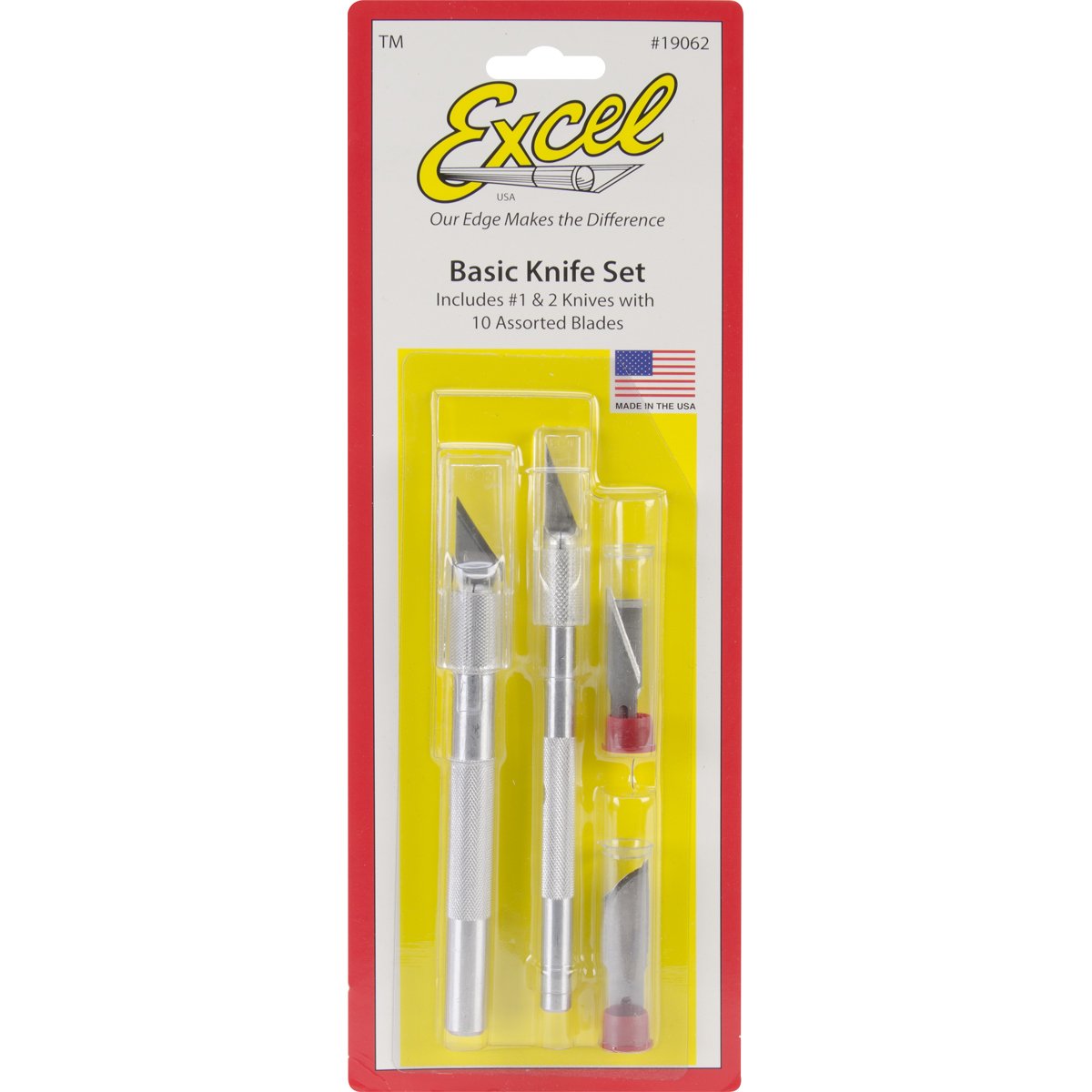 Excel 19062 3-Piece Basic Knife Set - High Carbon Stainless Steel Kitchen Knives for Slicing, Dicing & Chopping - Perfect for Home Cooking, Professional Chefs & Food Prep