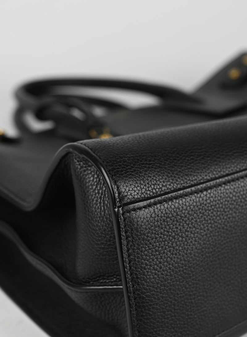 Saint Laurent Sac du Jour Large Black Leather Tote Bag for Women - Luxury Designer Handbag for Work, Travel & Everyday Use