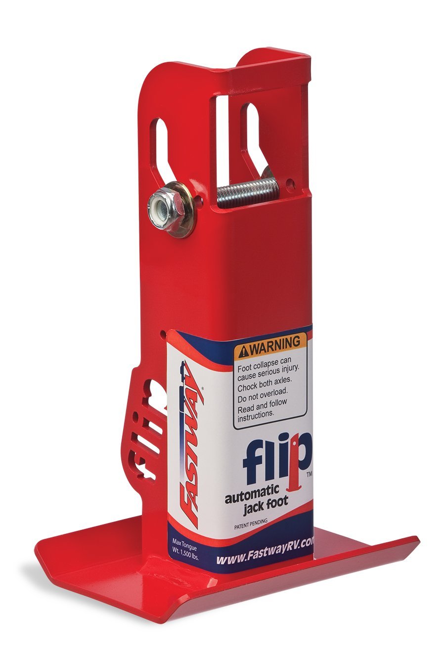 Fastway FLIP 88-00-6500 Trailer Tongue Automatic Fold-Up Jack Foot Plate - Compatible with 2 1/4