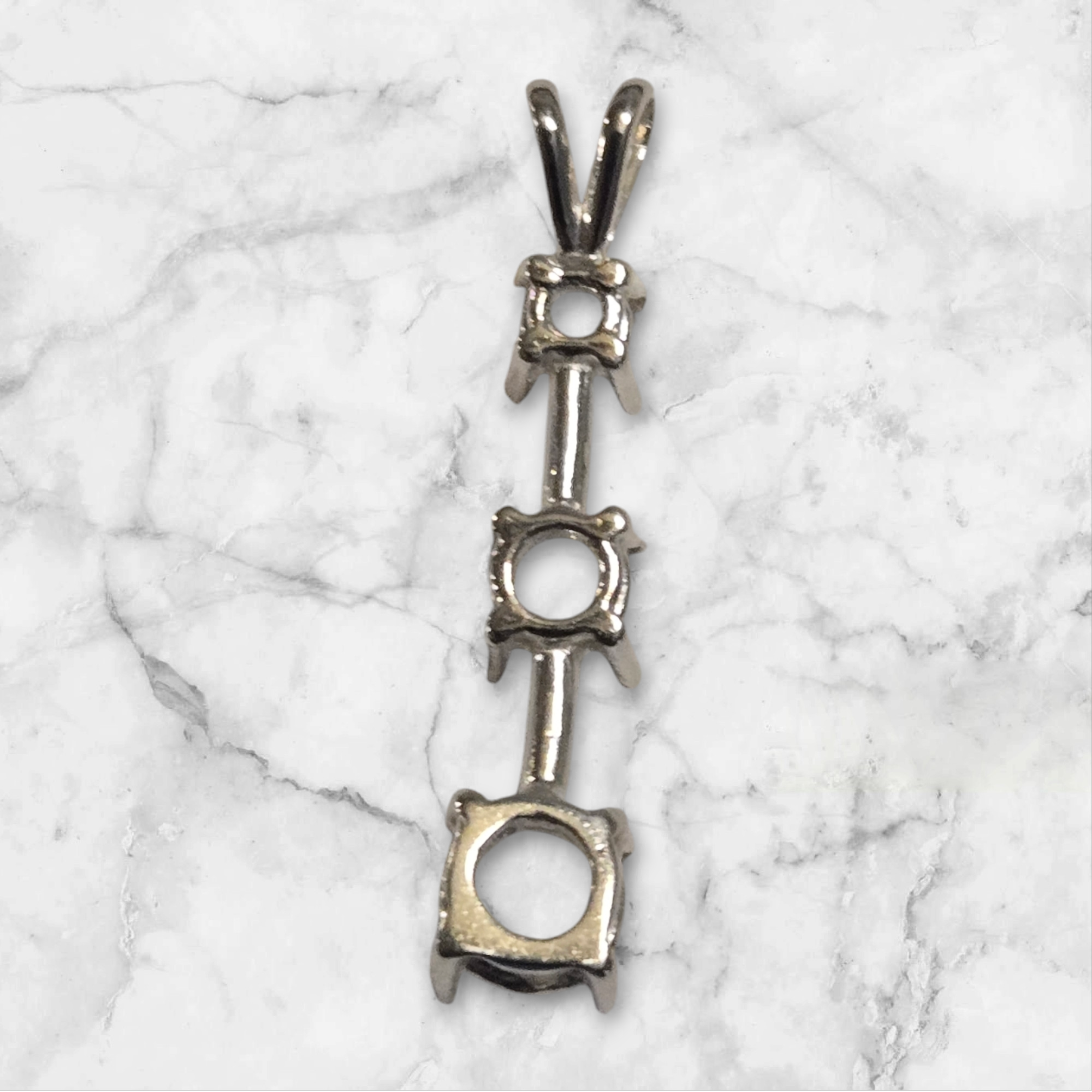 Solid Sterling Silver or 14K Gold Round 3-Stone Past Present Future Pendant Necklace - Handcrafted in USA | Perfect for Anniversary Gifts, Romantic Occasions & Spiritual Jewelry Collections