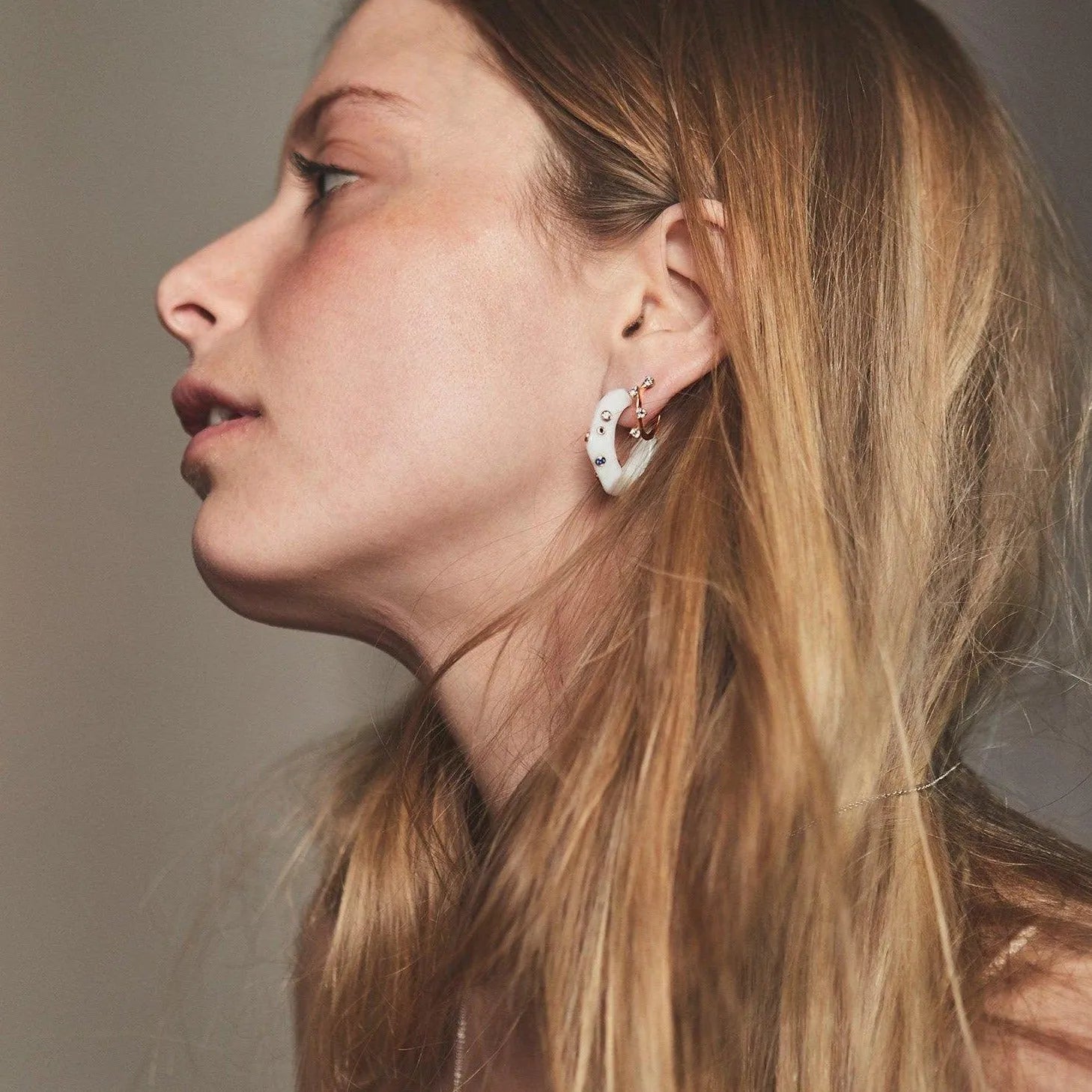 White Onyx Facet Hoops - Elegant Gemstone Earrings for Women | Perfect for Everyday Wear, Parties & Special Occasions