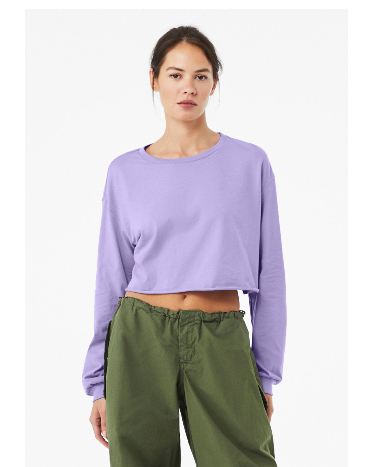 Bella + Canvas 6501B Women's Cropped Long Sleeve T-Shirt - Soft Cotton Tee for Casual Wear, Workout & Layering | Perfect for Yoga, Gym & Everyday Fashion