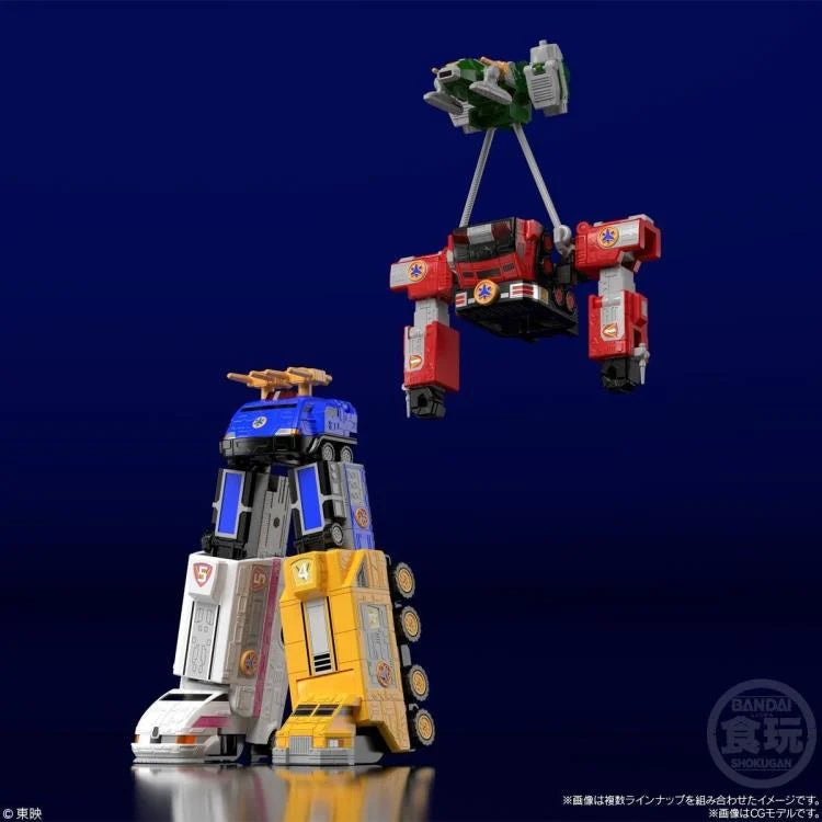 Bandai Shokugan Super MiniPla Power Rangers KyuuKyuu Sentai GoGoFive Victory Robo Model Kit - Collectible Action Figure for Fans & Display - Perfect for Gifts, Anime Collections, and Role-Playing Battles