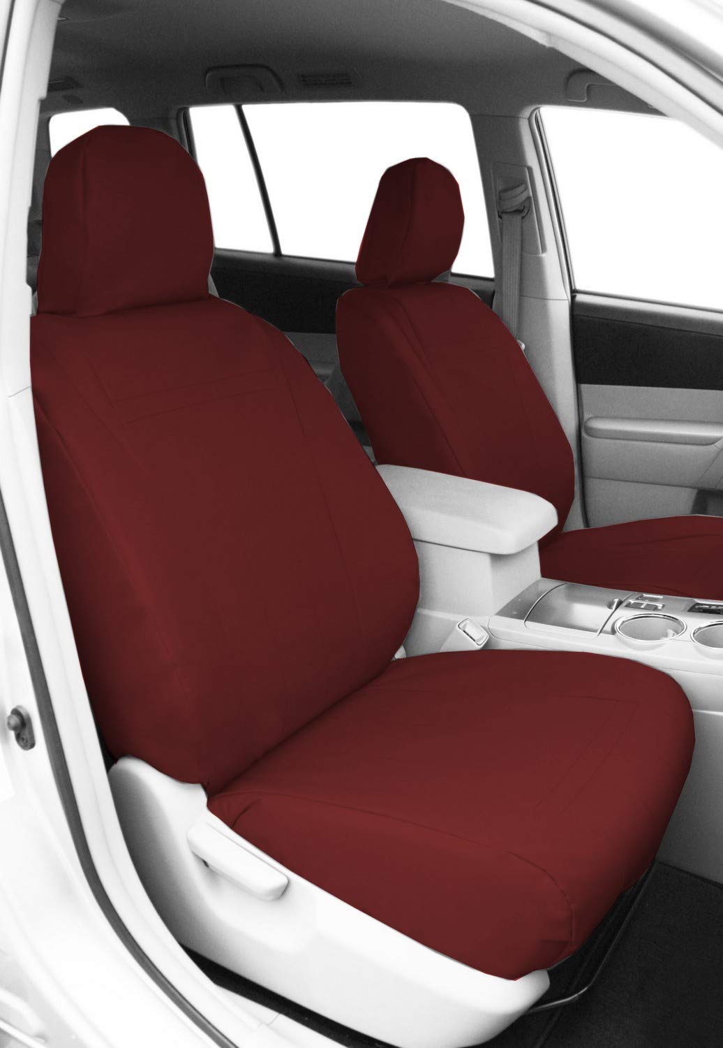Premium Cordura Seat Covers for 2016-2017 Honda Accord - Burgundy Insert & Trim | Front Bucket Seats | Durable, Custom Fit Protection for Commuting & Road Trips