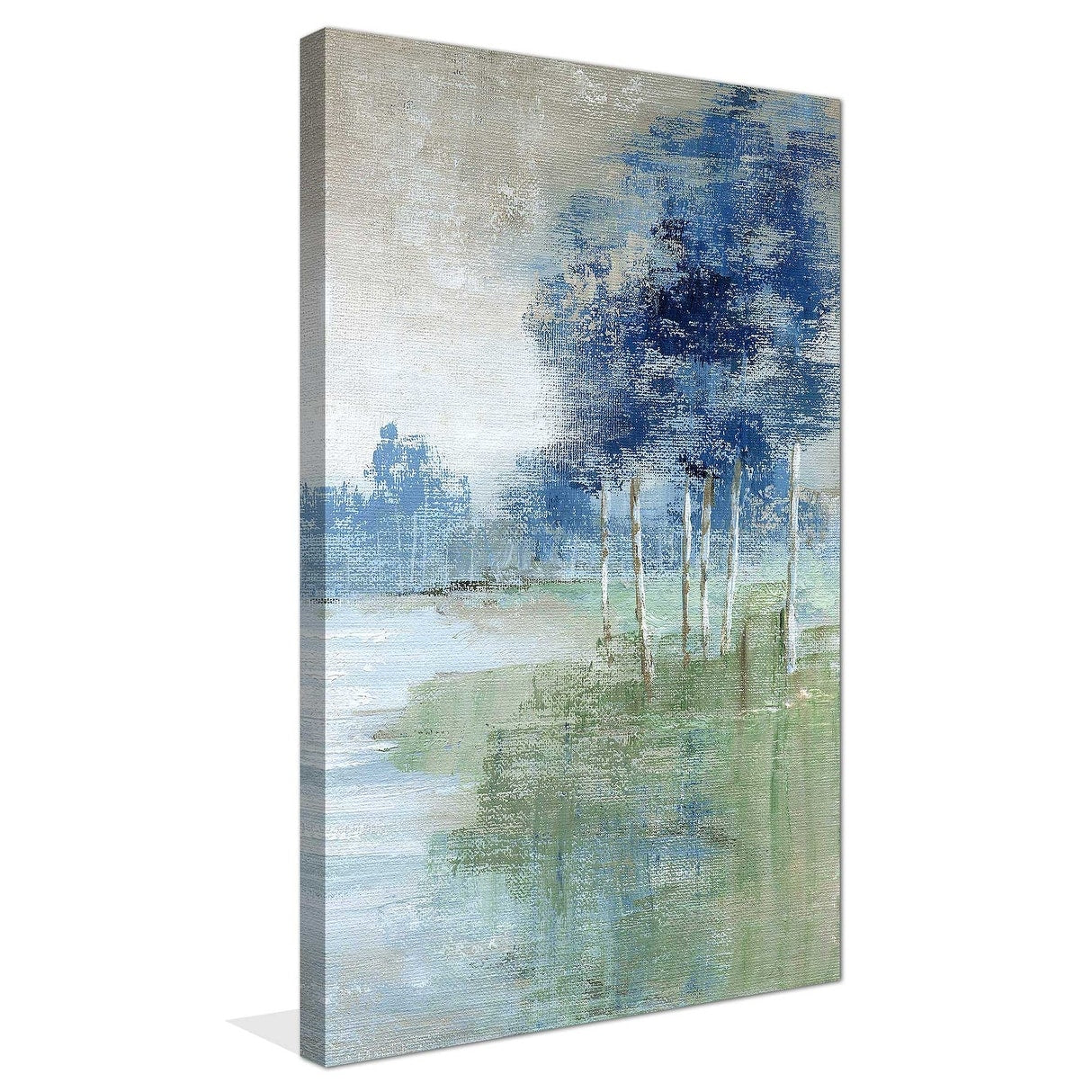 Birch River I (Vertical) by Nan - Premium Canvas Wall Art Print - Nature Landscape Decor for Living Room, Bedroom & Office