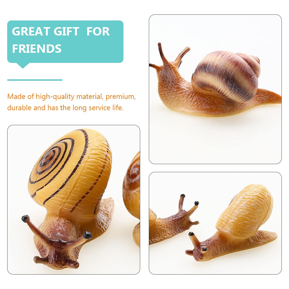 TOYANDONA 4Pcs Educational Snail Toy Set for Kids - Early Learning & Aquarium Decor