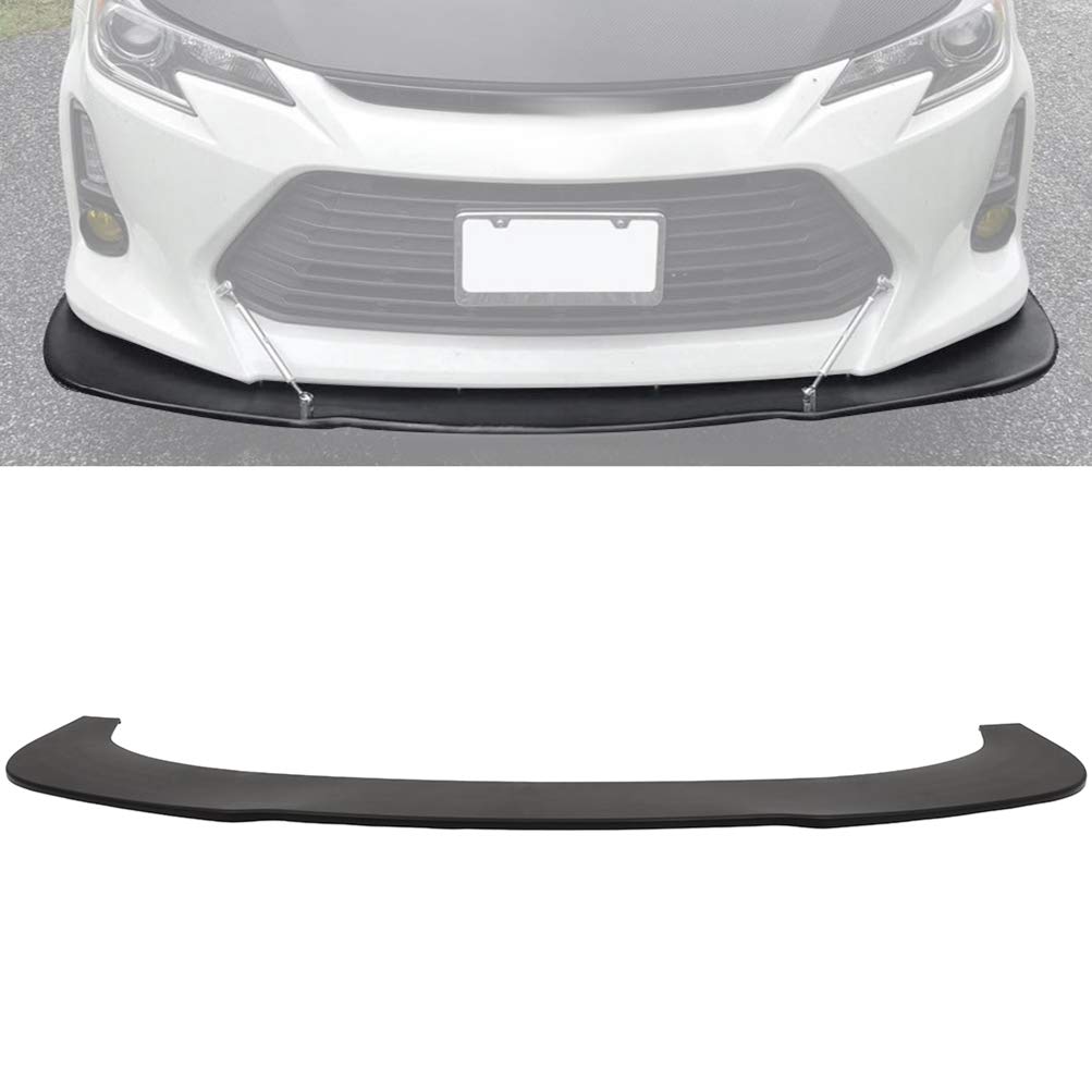 Universal Front Bumper Lip Chin Splitter Spoiler - Matte Black PU Front Lip Body Kit for Most Cars - Enhance Style & Aerodynamics for Sports & Tuner Vehicles
