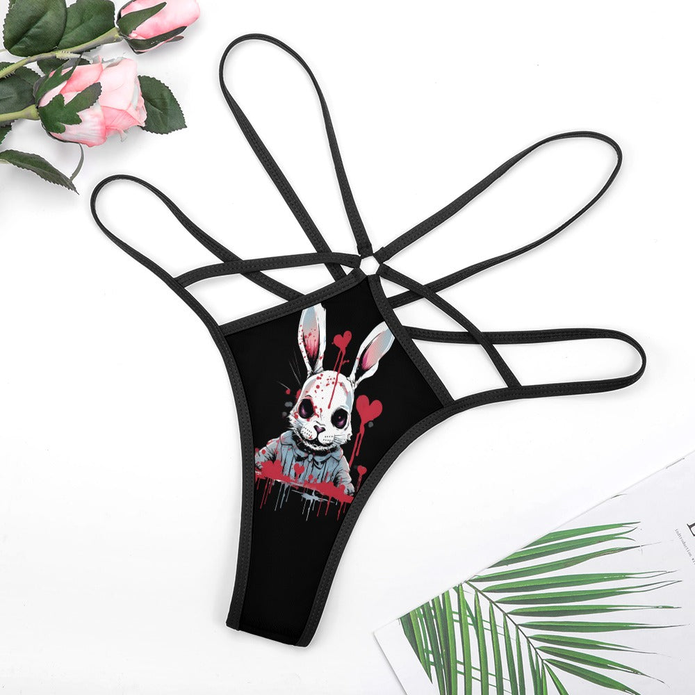 Mad Bunny T-Back Thong - Sexy Lingerie for Women, Comfortable & Breathable - Perfect for Valentine's Day, Honeymoon & Romantic Nights