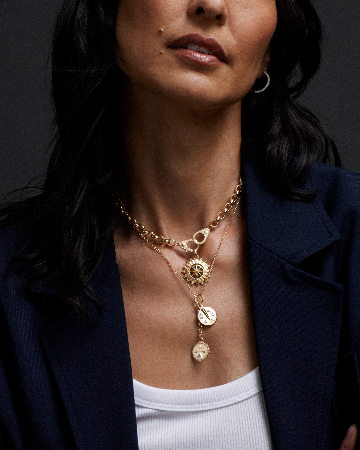 Internal Compass Necklace - Medium Size Spiritual Medallion for Women | Mindful Jewelry for Meditation, Yoga & Positive Energy