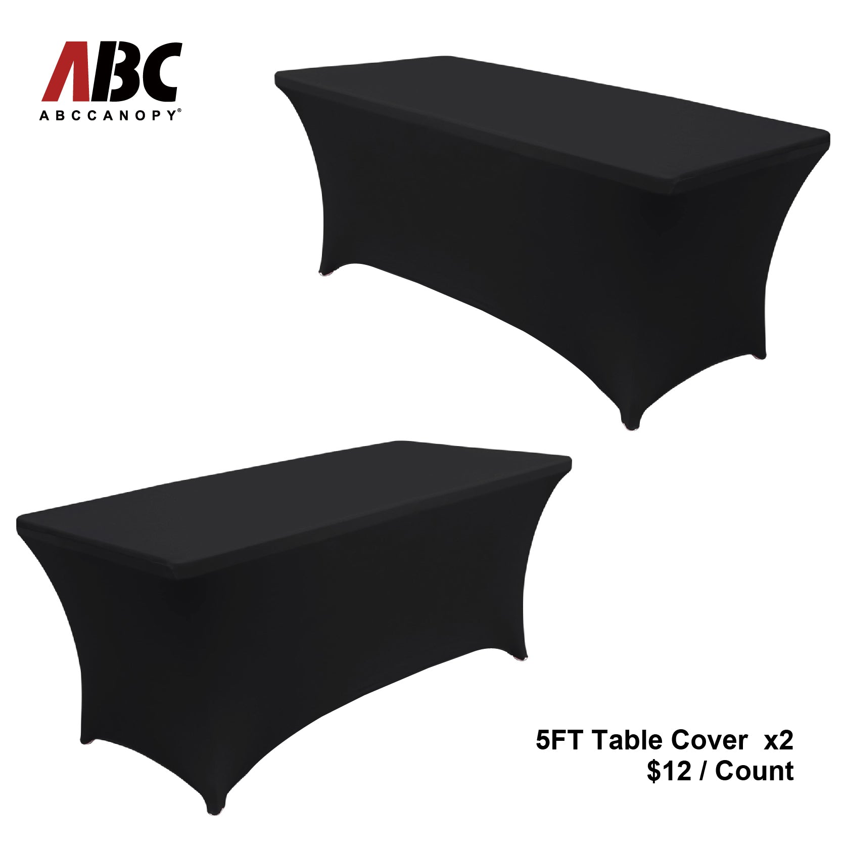 ABCCANOPY Premium Spandex Tablecloths - Stretchable Rectangular Table Cover with Full Encirclement for Dining Room, Party & Event Decor