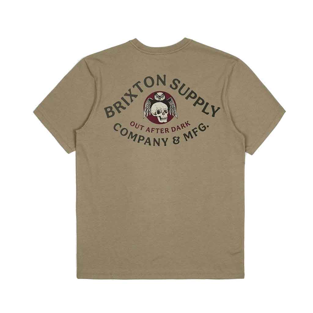 Brixton Potion Short Sleeve T-Shirt for Men & Women - Soft Cotton Crewneck Tee in Oatmeal Color - Perfect for Casual Wear, Summer Outfits and Street Style Fashion