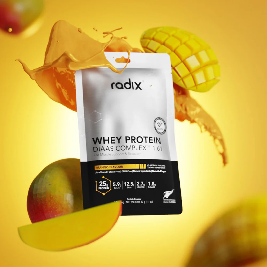 RADIX Whey Protein Powder Complex 1.61lb - Single Serve Packets for Muscle Recovery & Post-Workout Nutrition - Ideal for Gym, Fitness & Bodybuilding