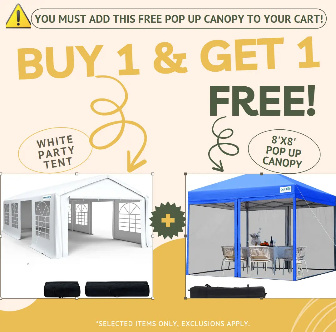 Quictent 20x30ft Large White Party Tent - Waterproof & Sturdy Outdoor Canopy for Weddings, Events, and Backyard Gatherings