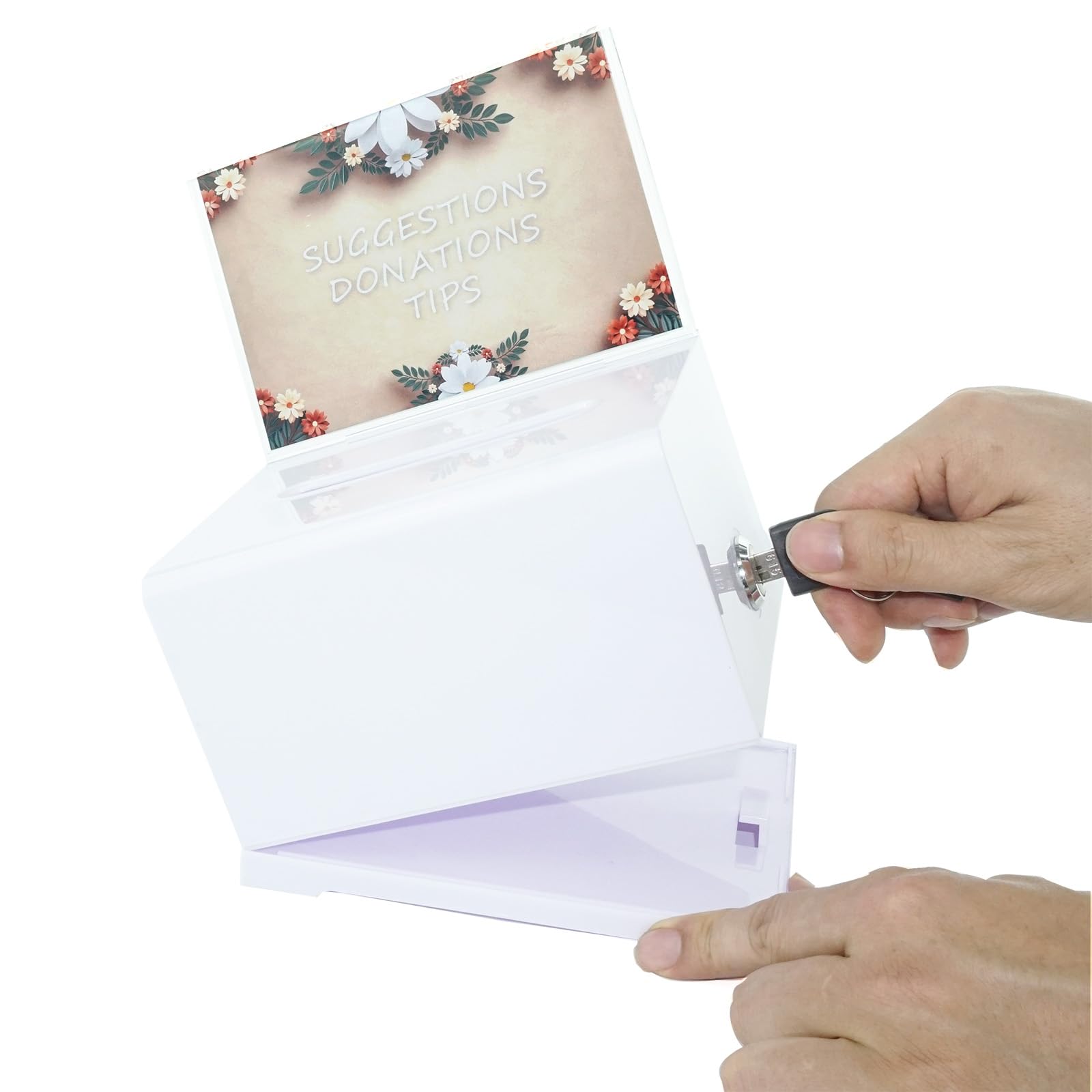 SHUMEI Locked Suggestion & Donation Box - Secure Voting Box for Schools, Bars, Associations & Fundraising Events | Perfect for Anonymous Suggestions, Charity Donations and Community Voting