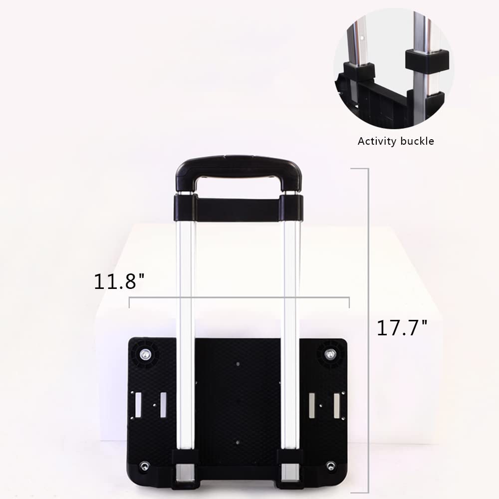 4-Wheel Folding Lightweight Luggage Cart Backpack Trolley - Compact Travel Trolley for Golf Bags, Lunch Backpacks & Carry-On Luggage | Perfect for Airports, Business Trips & Outdoor Adventures