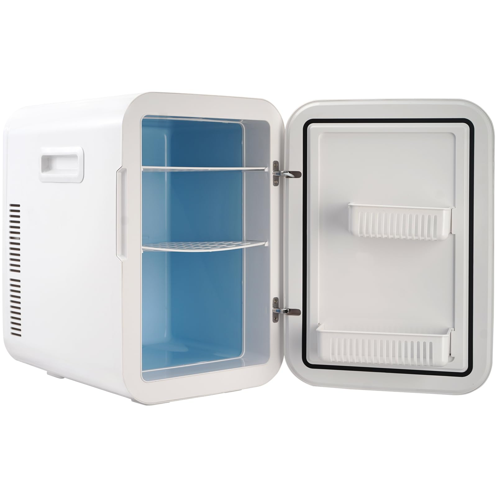 VEVOR 20L Mini Fridge with Temperature Control Touch Screen - Portable Skincare & Beverage Cooler for Cosmetics, Drinks, Milk - Perfect for Bedroom, Office, Car, Dorm - AC/DC Compact Refrigerator (White) - Ideal for Storing Skincare Products, Drinks & Snacks On-The-Go