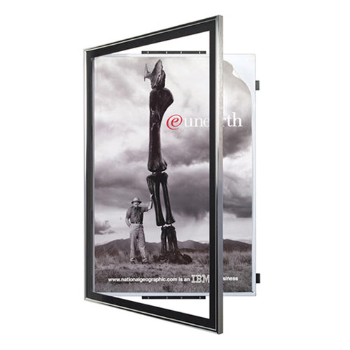 30x40 Poster Frame - SwingFrame Classic Black Wooden Display for Wall Art, Photos & Posters - Perfect for Home, Office & Gallery Decor