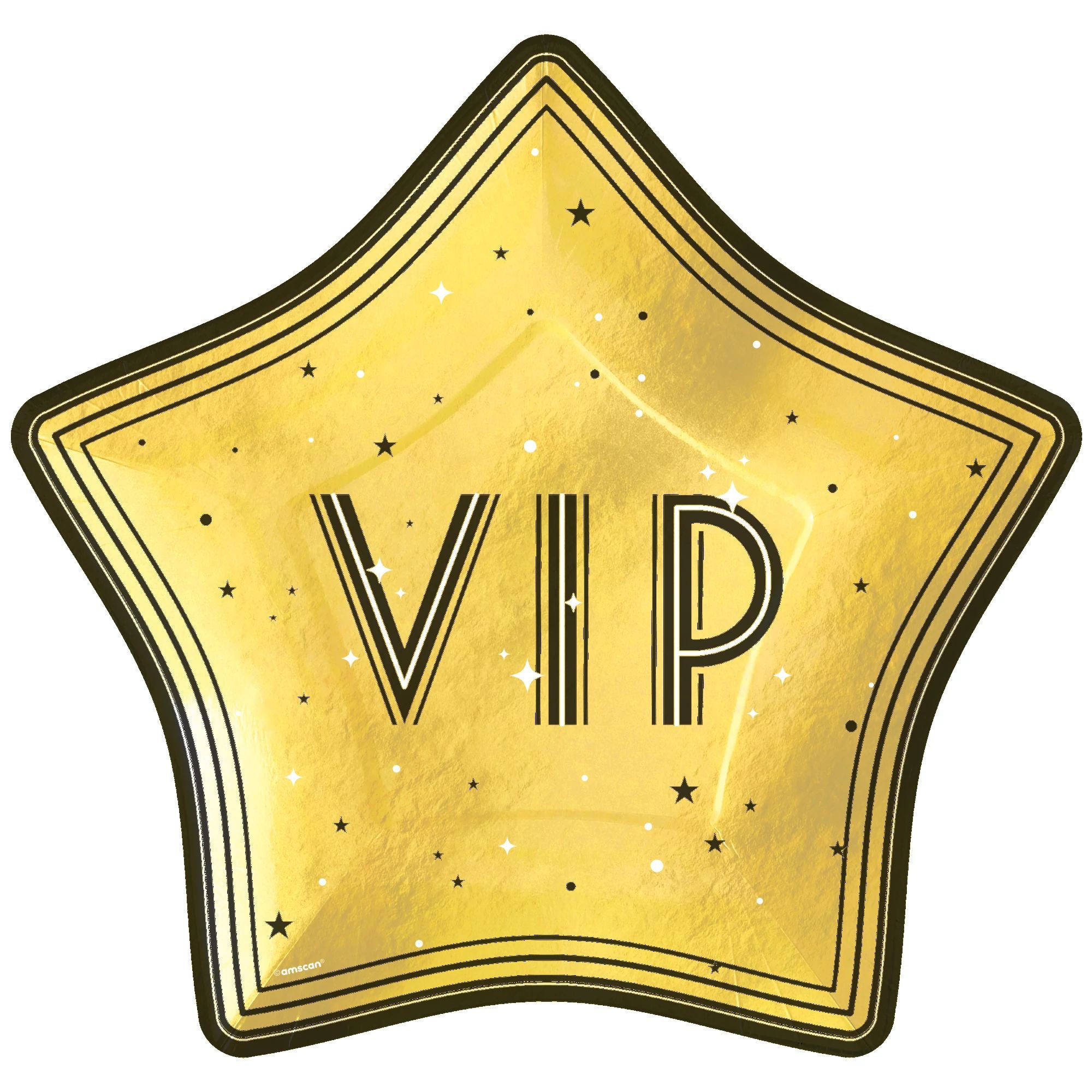 10.5 Inch Star Shaped Disposable Paper Plates - Pack of 20 for Party, Awards Night & Celebrations - Elegant Luncheon & Dessert Plates for Birthdays, Graduations & Special Events