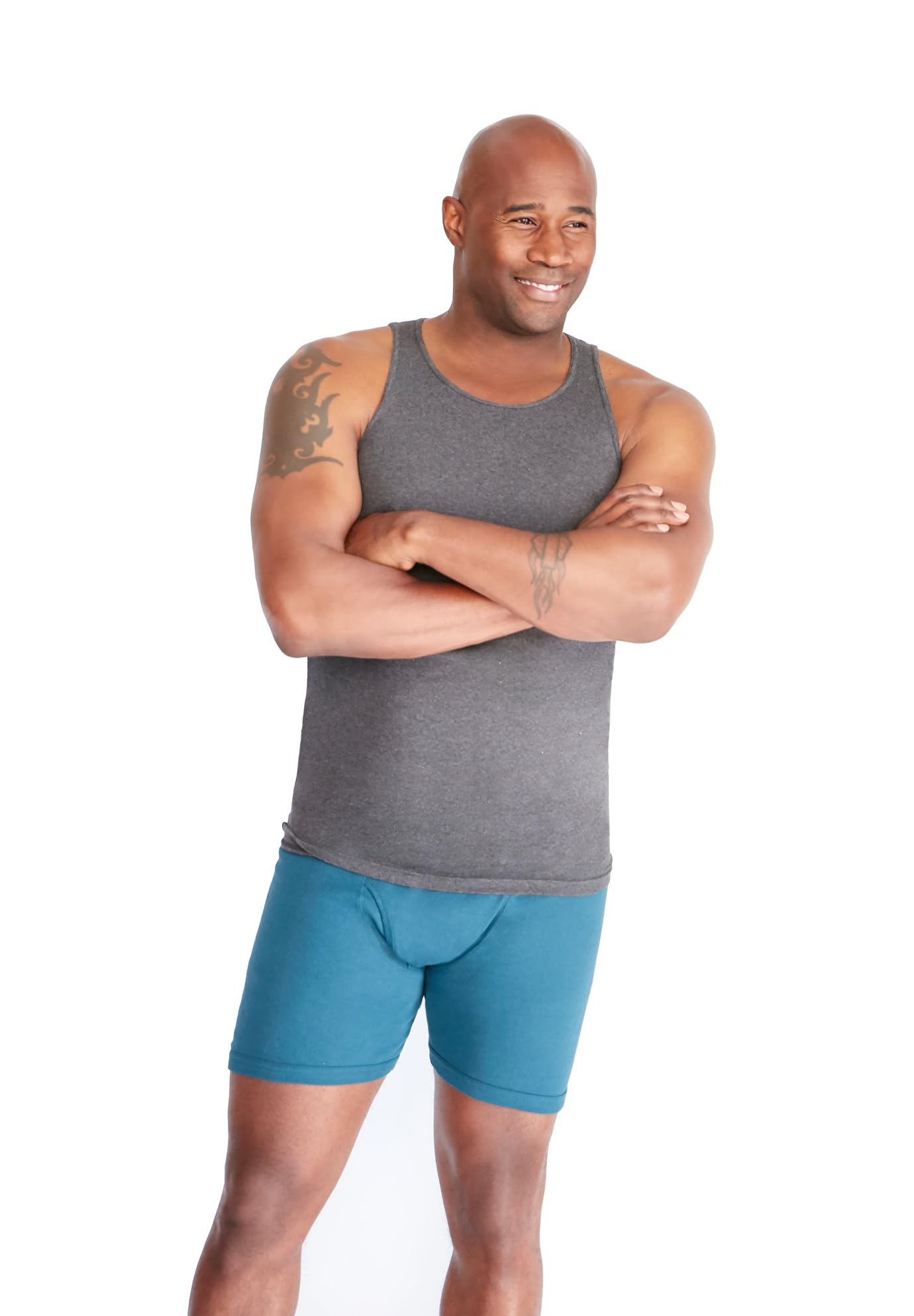 KingSize Men's Big & Tall Ribbed Cotton Tank Undershirt 3-Pack - Breathable Summer Undershirts for Casual Wear, Workout & Layering
