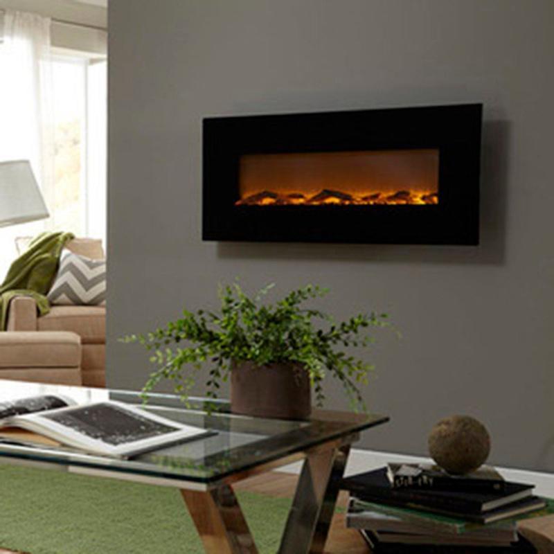 Refurbished Onyx 80001 50-Inch Electric Fireplace - Wall Mounted Heater with Realistic Flame Effect for Living Room, Bedroom & Office
