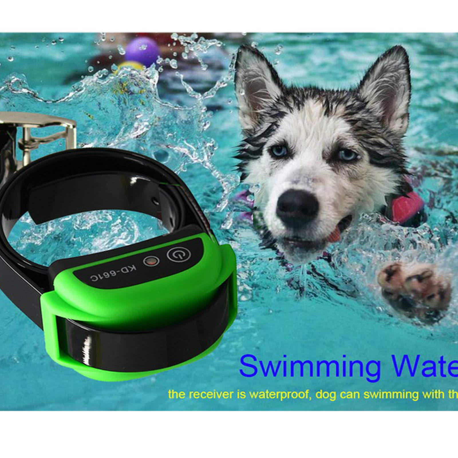 Wireless Dog Fence System - IP65 Waterproof Rechargeable Shock & Beep Training Collar with Adjustable Range | Safe & Harmless Pet Containment Solution for Small, Medium & Large Dogs | Perfect for Backyard, Garden & Outdoor Dog Training