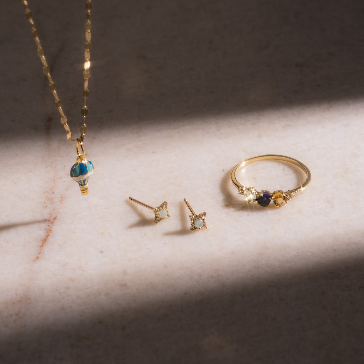 Courtney Frerichs x Local Eclectic Solid Gold Fly Acrostic Ring - Dainty Minimalist Jewelry for Women, Perfect for Everyday Wear, Gifts & Special Occasions