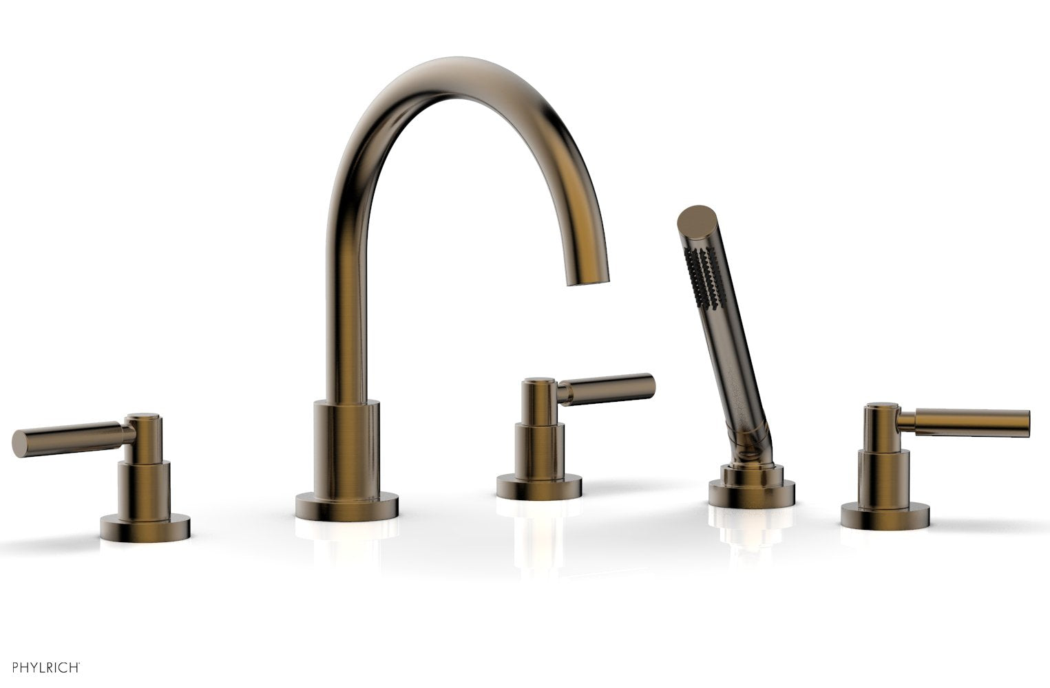 Premium Deck Tub Set with Hand Shower & Lever Handles D2130C1 - Perfect for Outdoor Showers, Poolside Bathing, and Garden Relaxation