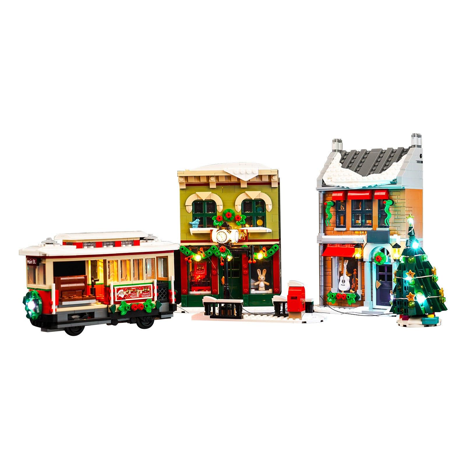 LEGO Holiday Main Street ICONS 10308 Building Kit with LED Lights - Christmas Village Display & Winter Holiday Decor for Home & Office