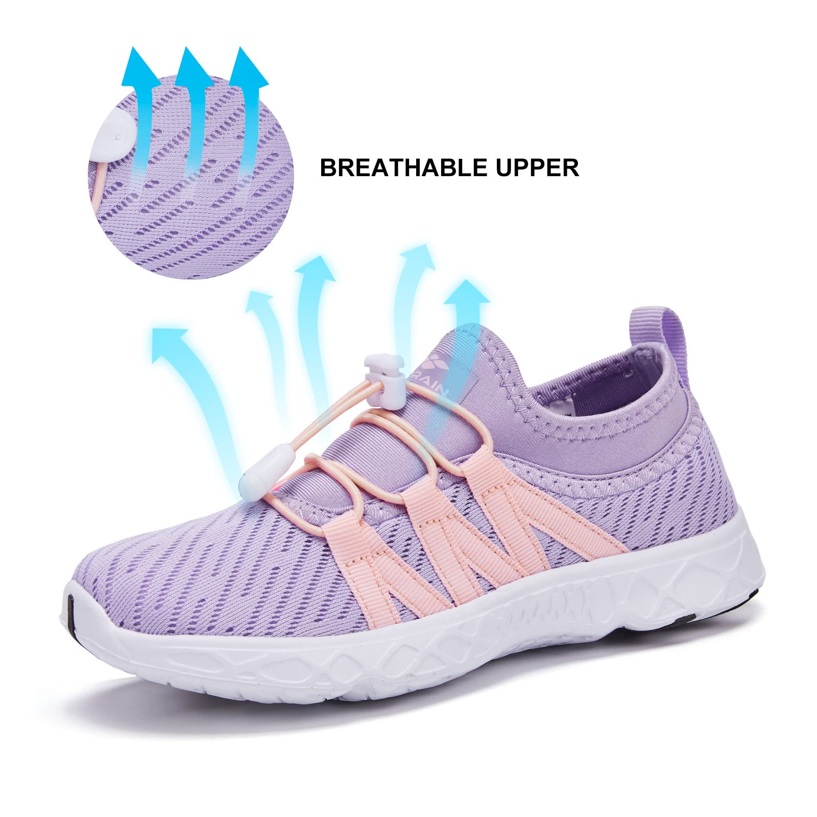 ALEADER Quick Dry Water Shoes for Kids - Slip On Toddler & Children's Swim Shoes for Beach, Pool & Outdoor Activities (Toddler/Little Kid/Big Kid)