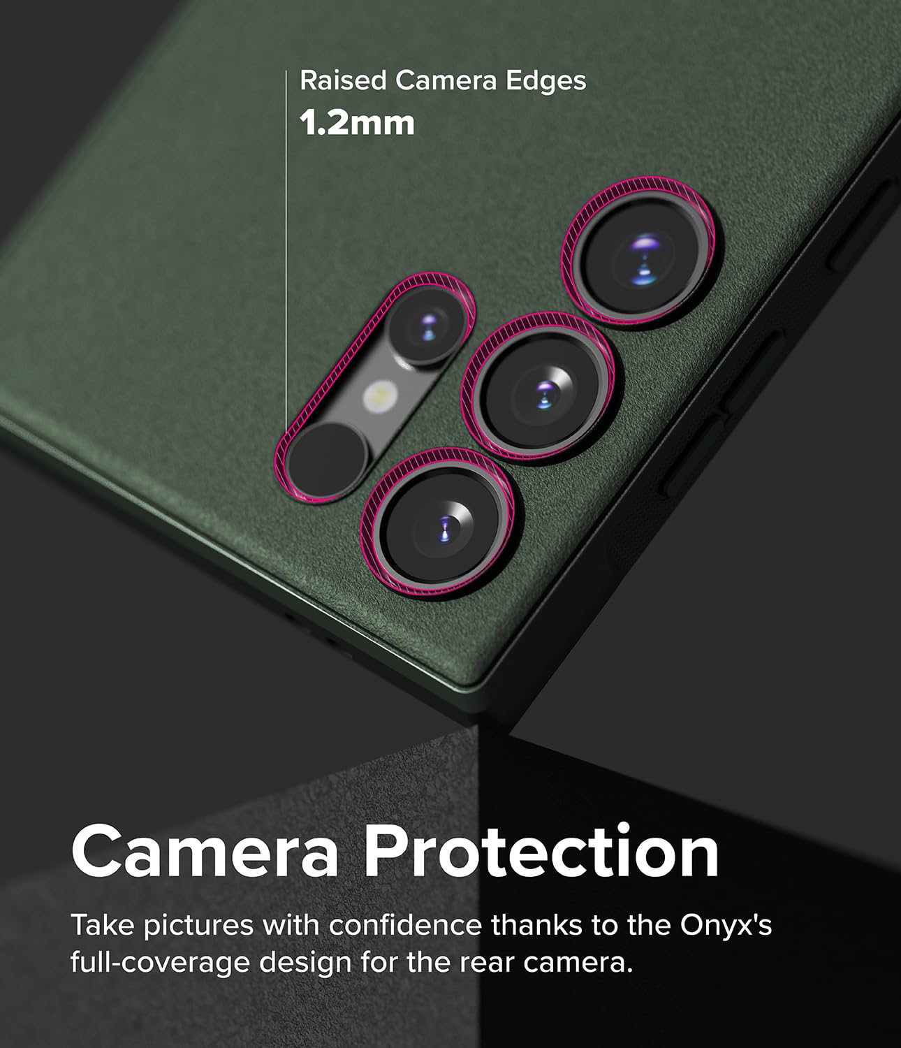 Ringke Onyx Samsung Galaxy S24 Ultra Case 5G - Anti-Fingerprint, Non-Slip Grip, Precise Cutouts | Premium Protection for Work, Travel & Everyday Use - Dark Green
