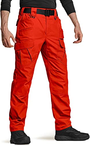 CQR Men's Tactical Pants - Water Resistant Ripstop Cargo Pants for Hiking, Work & Outdoor Activities | Lightweight Durable EDC Pants for Camping, Hunting & Adventure Wear