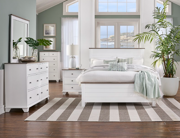 501278 Alder Shiplap Wood Bed Frame - Twin, Full, Queen, King Size - Rustic Farmhouse Bedroom Furniture for Home Decor