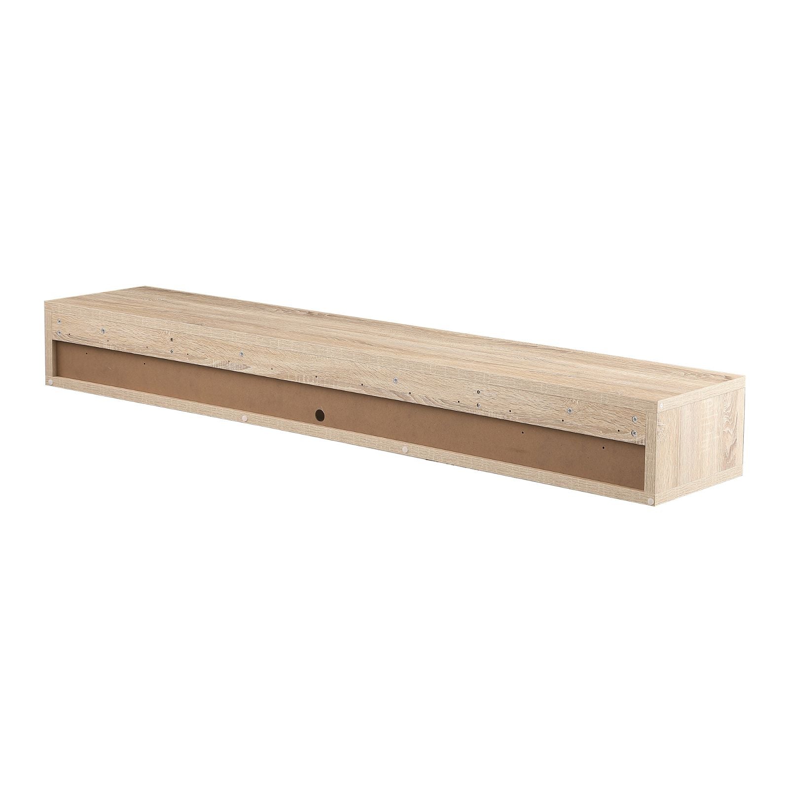 Modern Oak Wall Mount TV Stand - 2000mm Wide Entertainment Center with Storage for Living Room & Home Theater by Criterion