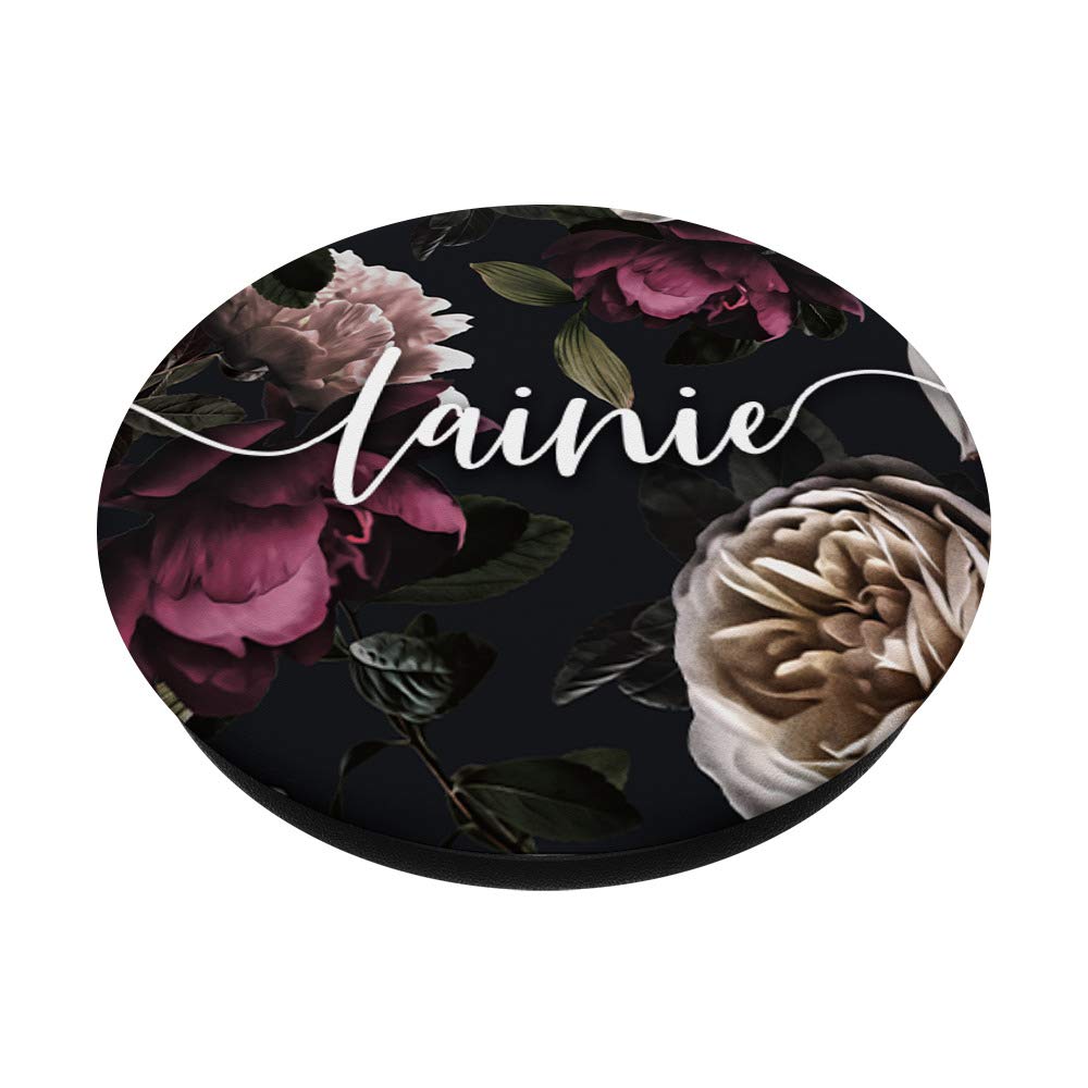 Elegant Floral Rose & Peony Personalized Name PopSockets PopGrip - Custom Swappable Phone Grip for iPhone, Samsung & Tablets | Perfect Gift for Women, Girls & Phone Accessories Lovers